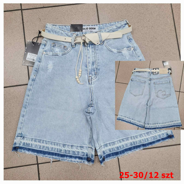 Rybaczki damskie jeansy Roz 25-30, 1 Kolor Paczka 12 szt